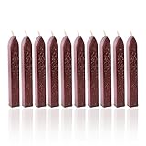 10 Stück Weinrot Siegelwachs Dichtungs Wachs Versiegelung Sticks mit Docht für Retro Vintage Wachs...