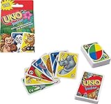 UNO Junior - Das klassische Kartenspiel in vereinfachter Version, liebenswerten Zootieren und drei...