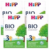 HiPP 3 Bio Folgemilch (4 x 600g) - nach dem 10. Monat, mit Omega-3 (DHA, ALA), Calcium, Vitamin D,...