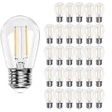 LangPlus+ 30er Pack 2W S14 LED Glühbirnen, E27 Sockel, 2700 K Warmweiß, Bruchsichere LED Edison...