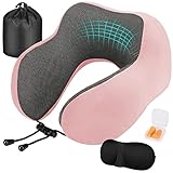 Eono Nackenkissen, Nackenhörnchen Memory Foam, Ergonomisch Gestaltetes Reisekissen, Nackenkissen...