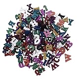 Holibanna 200 Stück Teiliges Bunte Holzbuchstaben Natürliche Holzdekoration für DIY...