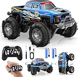 DEERC Amphibischer RC-Monstertruck/Boot, IPX7 wasserdichtes ferngesteuertes Auto mit...