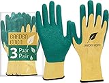 ACE Garden Eden Gartenhandschuhe - 3 Paar Garten-Arbeitshandschuhe - Schutzhandschuhe für Damen &...