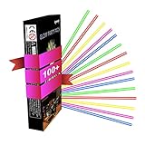 Segotendy Knicklichter Party Set, Knicklichter 100 Stück mit 100 Anschlüssen, 20CM Ultra Heller 6...