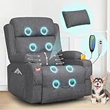 SQUEBILIFE Relaxsessel Fernsehsessel Elektrisch Verstellbar Massagesessel mit Wärmefunktion...