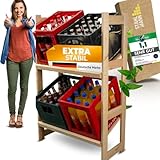 STAHLMANN® Getränkekistenregal für 4 Kisten [GEEIGNET FÜR Jede KISTENSORTE] - Robustes...