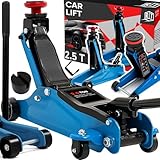 Retoo Wagenheber hydraulisch 2500 kg Extra Flacher Rangierwagenheber 85-360 mm mit 2 Adaptern &...