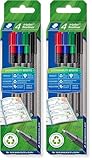 STAEDTLER dreikantiger Fineliner triplus, aus recyceltem Kunststoff, superfeine, metallgefasste 0,3...