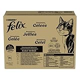 Purina Felix Sensations Nassfutter für Katzen mit Rind, Huhn, Ente, Lamm, 80 Beutel à 85 g, 1...