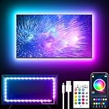 GIPOYENT TV LED Lichter, 13.1Ft TV LED Lichter für 40-65 Zoll, LED TV Hintergrund mit Bluetooth...