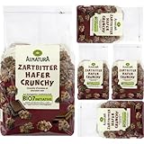 Alnatura Zartbitter Hafer Crunchy Muesli Cornflakes Cerealien 375 gramm x 5 STÜCK