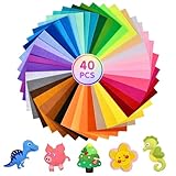 Bastelfilz 1mm 40 Farben Filzstoff A4 20X30CM Filz zum Basteln Polyester Felt Fabric Filzplatten...