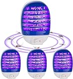 Mückenlampe, Insektenvernichter Elektrischer Mückenschutz Steckdose,4 Stück UV-Insektenfalle...