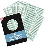260 Stück personalisierte Namensaufkleber Set-Bögen Mini/Mittel/Groß - Spülmaschine...