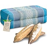 livasia Block Yogakissen eckig - 17x34x12cm - Meditationskissen mit Kapok, Stützkissen Bolster...