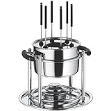 WMF Allegro Fondue-Set 11-teilig, für 6 Personen, mit Brenner und Gabeln, Cromargan Edelstahl,...