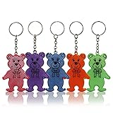 EDUPLAY 6er Reflektorbär Schlüsselanhänger - Bär 7 cm Reflektor - Schlüsselring -...