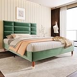 Merax Polsterbett 140x200 cm, Doppelbett, Bett mit Lattenrost und Stauraum unter dem Bett,...