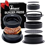 Bugucat Burgerpresse, Burger Pattie Presse 3 in 1 Set,Hamburgerpresse Hamburger Patty Maker Patty...