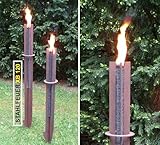 Fackel Gartenfackel Fackelhalter Feuerkorb STAHLFEUER XB 120 (rostend) Leskow Metalldesign