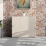 Forte Alice Springs Schuhschrank 100 110, Flurschrank mit 3 Türen und 8 Einlegeböden,...