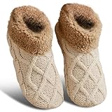 YTACREA Warme Kuschelsocken Stoppersocken Damen, Dicke Flauschige Hausschuhe Socken, Sockenschuhe...