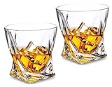 GOOFFY Whiskyglas im Rocks-Stil, hochwertiges altmodisches Cocktailglas aus Kristallglas for Whisky...