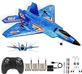 F-22 RC Flugzeug, 2.4Ghz Ferngesteuertes Flugzeug Raptor Fighter Flugzeug Modell Spielzeug mit 6...