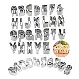 Alphabet Edelstahl Ausstechformen, Ausstecher Buchstaben Edelstahl, 36 Stück Buchstaben Und Zahlen...