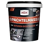 MEM Bitumen Spachtelmasse, Für Löcher, Risse und Bruchstellen, Polymervergütet, Gebrauchsfertig,...
