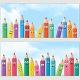 BETESSIN Sticker Einschulung Mädchen & Junge - 9 Bögen Einschulung Fensterbilder Selbstklebend mit...