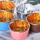 100 Stück Cupcake Muffin Förmchen aus Aluminiumfolie,Backförmchen für Cupcakes,Fettdichte...