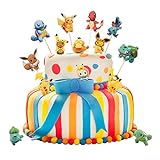 Ainvliya Tortenfiguren Kindergeburtstag,32 Stück Pokemone Cake Topper Set,Mini Figuren...