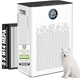 Luftreiniger für Große Räume bis 110 m², 2 x H14 HEPA Filter & Waschbarer Vorfilter, CADR 350...
