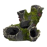 Relaxdays Aquarium Deko Höhle, Natur-Optik, dekoratives Versteck, Steindeko, Aquarienzubehör HxB:...