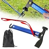 TOATELU Campinghammer 30.5cm, Camping Hammer mit Haken und Mini-Hacke, Hammer aus Aluminium,...