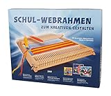 Rayher Schul-Webrahmen, Allgäuer Webrahmen, Holz, 53,5 x 42 cm, Webbreite 40 cm, im Karton, mit 2...