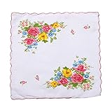 Blankets Organic Damen-Taschentücher mit Blumenmuster, natürliche Baumwolle, wiederverwendbar,...