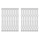 VELOFLEX A290501 - Drahtniederhalter, Metall, 20 Stück, silber, Niederhalter für Ordner und...