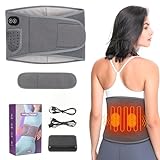 Wärmegürtel Rücken mit Vibrationsmassage, GuKKK Wärmekissen, Heizgürtel mit 3 Heizstufen & 3...