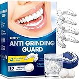 Knirscherschiene Für Nacht, 2 Größen, Mouth Guard, 4 Formbare Mundschutz zum Zähneknirschen,...