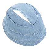 TOYANDONA Kleiner Fischerhut 17cm aus Komfortablem Material Offener Puppenhut für Stoffpuppen Blau...