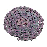 HOSEONFN Fahrradkette, 8 Gänge, hohe Leistung, stoßfest, für Systeme, farbig beschichtet,...