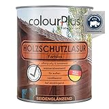 ColourPlus Holzschutzlasur Außen 750ml - Transparent - Wetterfeste Holz Lasur für aussen. Mit...