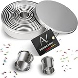 AVANA Edelstahl Ausstechformen 12 Stück Ringe Keksformen Cutter Set Speiseringe Keks Cookie Rund...