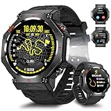 GPS Smartwatch Herren, 2025 Militär Smartwatch Sportuhr, 1.39'' Fitnessuhr Smart Watch für Android...
