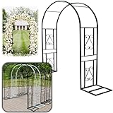 Generisch Robuste Pergola aus Metall für den Garten, schwarzer Rankbogen zur Unterstützung von...