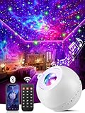 Sternenhimmel Projektor Kinder,15 Lichtfarben+15 Musik+Bluetooth Nachtlicht Sternenhimmel Projektor...