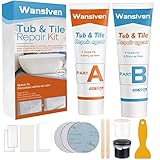 Wansiven Fliesenreparaturset Weiß, 100g Emaille Reparatur Set, Wasserdichtes Und Auslaufsicheres...